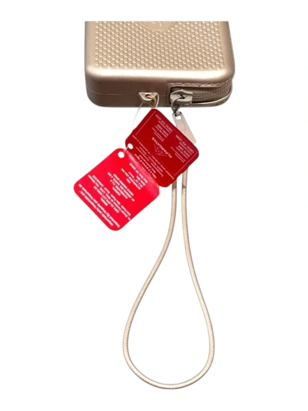 new Havaianas 𖣴 Water Resistant Wristlet Mini Bag 𖣴 Rose Gold 𖣴 Clutch Makeup 𖣴